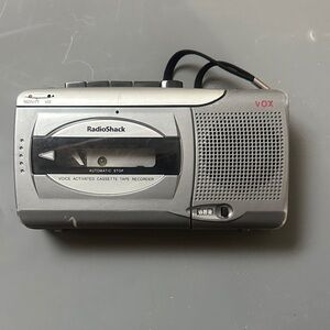 VOX Silver Portable Cassette Tape Recorder